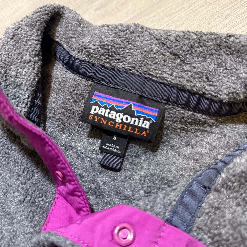 Patagonia Synchilla Fleece in Gray and Pink